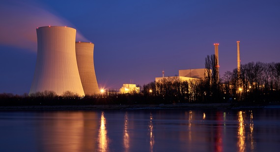Power station in the evening